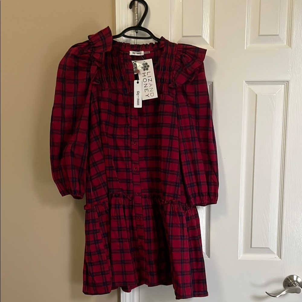 Plaid Red Dress Liz and Honey Boutique / Day + Moon